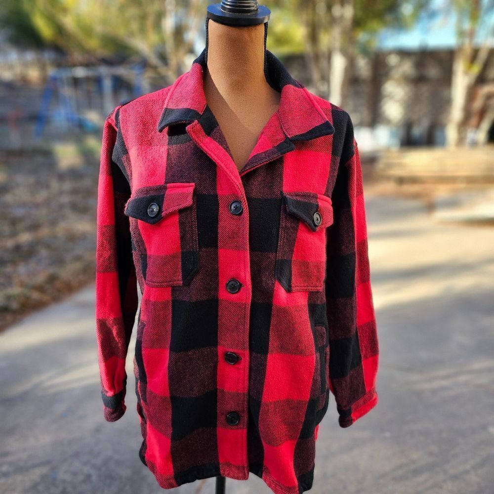Lucky Brand Plaid Oversized Shirt Jacket Size M, Pre-owned